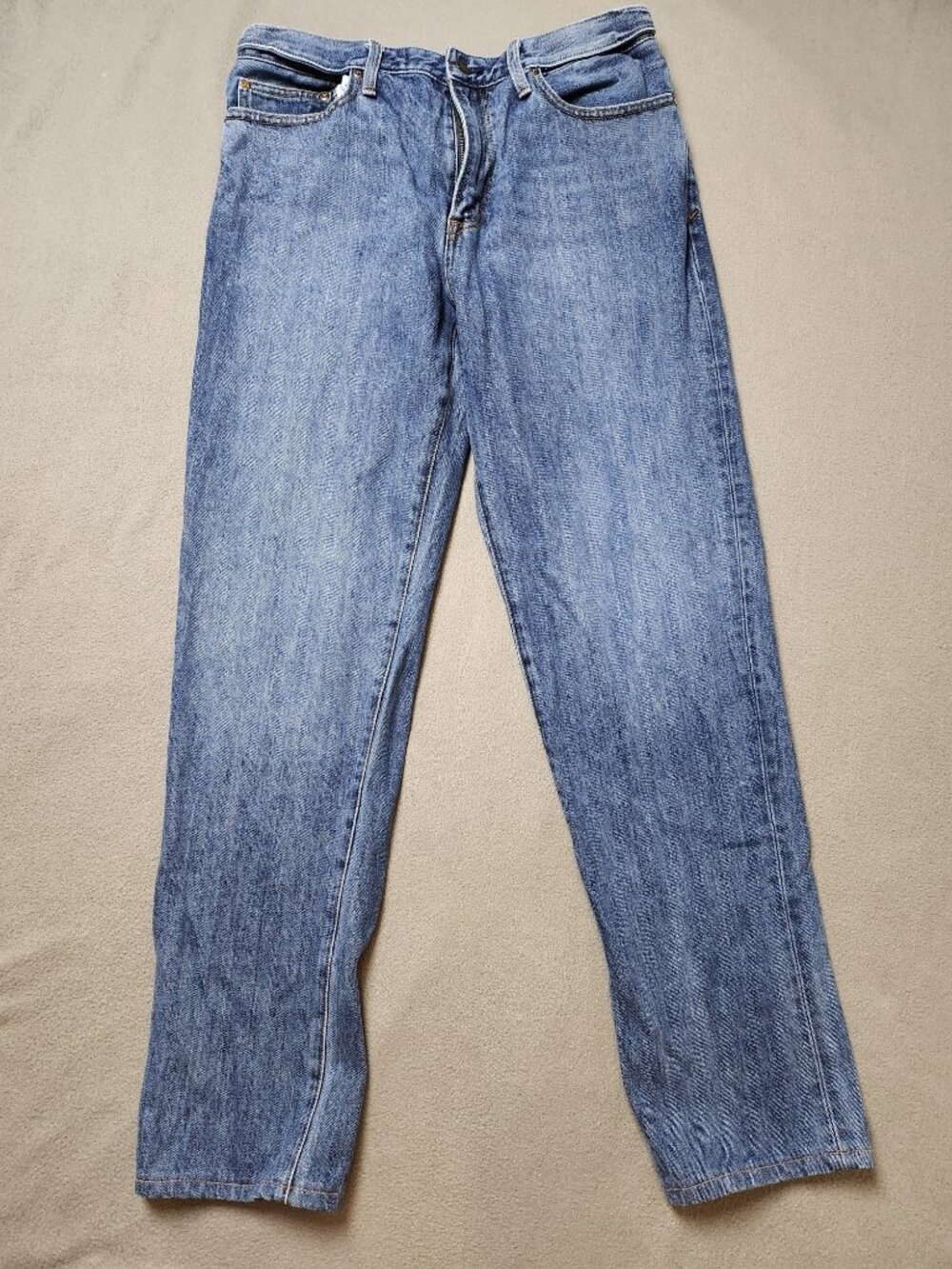 Lands' End Square Rigger Traditional Fit Men's Jeans 34 Medium Wash 100% Cotton